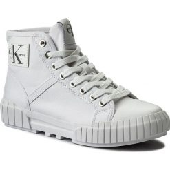 Trampki CALVIN KLEIN JEANS - Bixi R8817 White. Białe półbuty damskie Calvin Klein Jeans, bez wzorów, z jeansu, bez zapięcia. W wyprzedaży za 339,00 zł.