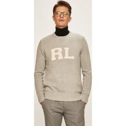 Polo Ralph Lauren - Sweter. Szare swetry męskie Polo Ralph Lauren, s, bez wzorów, z bawełny, z okrągłym kołnierzem, bez kaptura. W wyprzedaży za 579,90 zł.