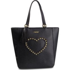 Torebka TWINSET - Shopping 191TO8190 Nero. Czarne torebki klasyczne damskie marki Twinset, bez wzorów, ze skóry ekologicznej, klasyczne, bez dodatków. Za 729,00 zł.