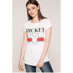 Haily's - Top Mickey. Białe topy damskie marki Haily's, s, z nadrukiem, z bawełny, z okrągłym kołnierzem. W wyprzedaży za 39,90 zł.