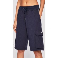 Emporio Armani - Szorty plażowe. Niebieskie stroje kąpielowe damskie Emporio Armani, s, bez wzorów, z elastanu. W wyprzedaży za 229,90 zł.