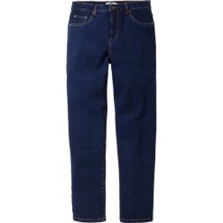 Dżinsy ze stretchem Classic Fit Tapered bonprix ciemnoniebieski. Czarne jeansy męskie relaxed fit marki bonprix. Za 89,99 zł.