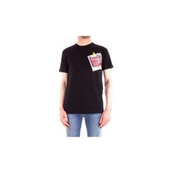 T-shirty z krótkim rękawem Trussardi 52T00215-1T001675. Czarne t-shirty męskie Trussardi, s, bez wzorów, bez kołnierzyka, krótkie. Za 260,12 zł.
