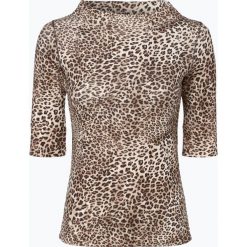 Marc Cain Collections - T-shirt damski, beżowy. Brązowe t-shirty damskie marki Marc Cain Collections, bez wzorów, z dżerseju, bez kołnierzyka. Za 659,95 zł.
