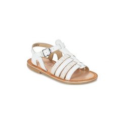 Sandały Dziecko Aster CARLY. Czerwone sandały dziewczęce marki Born2be, z materiału, z otwartym noskiem, na zamek. Za 207,20 zł.