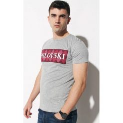 T-shirt Edward Orlovski "Diamond" Grey. Szare t-shirty męskie Edward Orlovski, xl, bez wzorów, z elastanu, eleganckie, z włoskim kołnierzykiem. Za 49,00 zł.