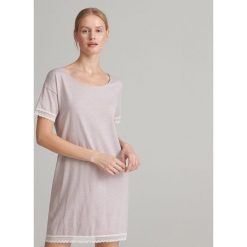 Koszula nocna z koronkową taśmą - Brązowy. Pomarańczowe koszule nocne damskie Reserved, s, z koronki. Za 59,99 zł.