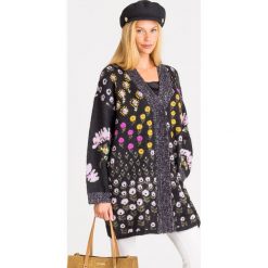 KARDIGAN TWINSET. Czarne swetry damskie Twinset, s, z aplikacjami, z wełny. Za 669,50 zł.