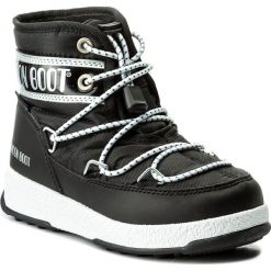 Śniegowce MOON BOOT - We Jr Mid Wp 34051200001 Nero/Argento. Czarne buty chłopięce zimowe marki Moon Boot, z materiału, na niskim obcasie. W wyprzedaży za 249,00 zł.