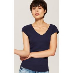 T-shirt basic - Granatowy. Niebieskie t-shirty męskie marki House, l. Za 19,99 zł.