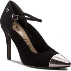 Szpilki TAMARIS - 1-24403-21 Black/Platinum 057. Czarne półbuty damskie Tamaris, bez wzorów, ze skóry ekologicznej, bez obcasa, na obcasie, bez zapięcia. W wyprzedaży za 199,00 zł.