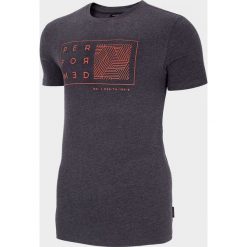 T-shirt męski TSM607 - średni szary melanż - Outhorn. Szare koszulki męskie Outhorn, m, bez wzorów, bez kołnierzyka. Za 49,99 zł.
