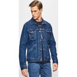 Wrangler - Kurtka. Niebieskie płaszcze męskie Wrangler, s, bez wzorów, z bawełny, krótkie, bez kaptura. W wyprzedaży za 299,90 zł.