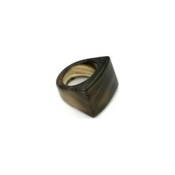 InspiRING Flat Agat Dymny rozmiar 14. Czarne pierścionki damskie Brazi druse jewelry, z agatem. Za 240,00 zł.