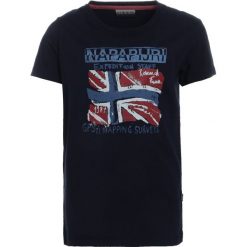 Napapijri SOLEX Tshirt z nadrukiem blue marine. Niebieskie t-shirty męskie Napapijri, z nadrukiem, z bawełny. Za 129,00 zł.