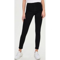 Spodnie damskie: Jeansy skinny high waist - Czarny