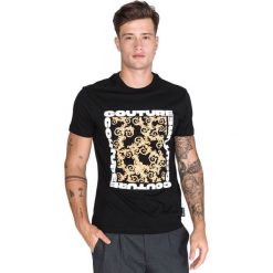 Versace Jeans Couture Koszulka Czarny. Czarne podkoszulki męskie Versace Jeans Couture, m, z nadrukiem, z bawełny, z długim rękawem. Za 657,95 zł.