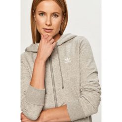 Adidas Originals - Bluza. Szare bluzy damskie adidas Originals, z aplikacjami, z elastanu, bez rękawów, z kapturem. Za 249,90 zł.
