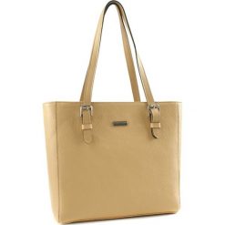 Torebki klasyczne damskie: Skórzana torebka w kolorze piaskowym – (S)40 x (W)29 x (G)12,5 cm