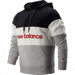 New Balance MT93545BKW. Bluzy męskie New Balance, xxl, bez wzorów, z bawełny, klasyczne, z kapturem, bez rękawów, z kapturem. Za 359,99 zł.