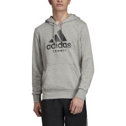 Adidas Category Hoodie FJ3889. Szare bluzy męskie Adidas, m, bez wzorów, z bawełny, bez kołnierzyka, bez rękawów, bez kaptura. W wyprzedaży za 169,99 zł.