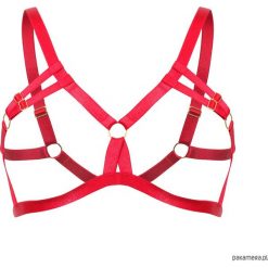Biustonosze bardotka: Biustonosz Kiss Kiss Red