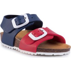 Sandały GARVALIN - 202473 A Rojo Y Azul. Czerwone sandały chłopięce Garvalin, ze skóry ekologicznej, bez zapięcia. Za 129,00 zł.