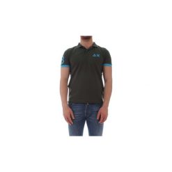 Koszulki polo z krótkim rękawem Sun68 A19118. Zielone koszulki męskie SUN68, xl, bez wzorów, z krótkim rękawem. Za 356,88 zł.