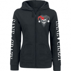 Harley Quinn Sane & Crazy Bluza z kapturem rozpinana damska czarny. Czarne bluzy rozpinane damskie marki Harley Quinn, xl, z nadrukiem, z kapturem. Za 184,90 zł.