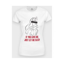 Koszulka damska If you love me. Koszulki damskie MegaKoszulki, m, bez wzorów, z bawełny, z podwójnym kołnierzykiem. Za 49,90 zł.