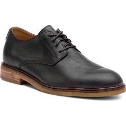 Półbuty CLARKS - Clarkdale Moon 261362537 Black Leather. Czarne buty wizytowe męskie Clarks, ze skóry, bez zapięcia. W wyprzedaży za 349,00 zł.