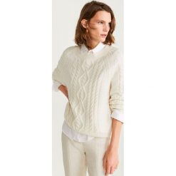 Mango - Sweter Angelina. Niebieskie swetry damskie Mango, s, bez wzorów, z wełny, bez rękawów, bez kaptura. Za 139,90 zł.