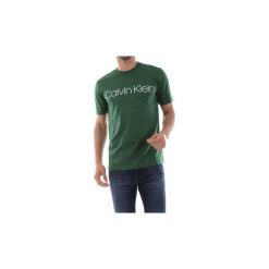 T-shirty z krótkim rękawem Calvin Klein Jeans K10K103078 COTTON FRONT. Zielone t-shirty męskie Calvin Klein Jeans, s, bez wzorów, z jeansu, bez kołnierzyka, krótkie. Za 122,52 zł.