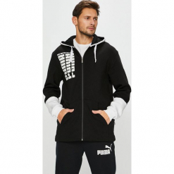 Puma - Bluza. Czarne bluzy męskie marki Puma, s, z nadrukiem, z elastanu, z kapturem. W wyprzedaży za 219,90 zł.