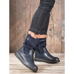 Workery na platformie. Workery damskie Ideal Shoes, ze skóry ekologicznej, bez obcasa, na platformie, bez zapięcia. Za 109,00 zł.