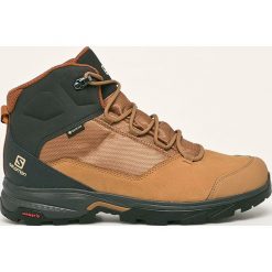 Salomon - Buty Outward Gtx. Pomarańczowe buty trekkingowe męskie Salomon, ze skóry, na sznurówki, outdoorowe. Za 659,90 zł.