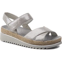 Espadryle GABOR - 23.728.69 Stone. Szare espadryle damskie Gabor, bez wzorów, ze skóry, bez obcasa. W wyprzedaży za 349,00 zł.
