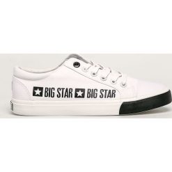 Big Star - Tenisówki. Białe trampki męskie BIG STAR, bez wzorów, z gumy, retro, na sznurówki. W wyprzedaży za 89,90 zł.
