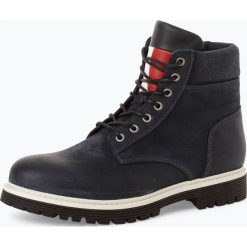 Tommy Jeans - Kozaki męskie ze skóry, niebieski. Niebieskie glany męskie Tommy Jeans, z jeansu. Za 699,95 zł.