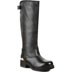 Kozaki LOVE MOSCHINO - JA26094G0JJJ0000 Nero. Czarne buty zimowe damskie marki Love Moschino, ze skóry ekologicznej, na obcasie. W wyprzedaży za 859,00 zł.