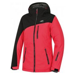 Hannah Yolanda Teaberry/Black Mel 38. Czarne kurtki damskie narciarskie Hannah, z tworzywa sztucznego. W wyprzedaży za 340,00 zł.