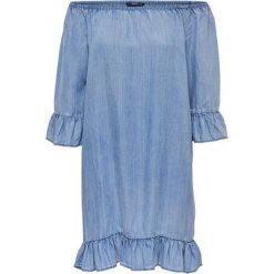 ONLY Kobiety ubierają Seco Światło blue Shoulder DNM Dress Noos Light Blue Denim (rozmiar 36). Niebieskie spódniczki damskie ONLY, bez wzorów, z denimu. W wyprzedaży za 75,00 zł.
