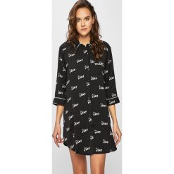 Dkny - Koszula nocna. Czarne piżamy damskie marki DKNY, s, bez wzorów, z poliesteru, bez rękawów. Za 409,90 zł.