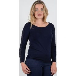 Kardigany damskie: Sweter z okrągłym dekoltem, cienka dzianina