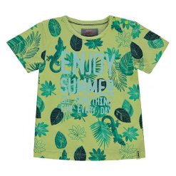 T-shirty chłopięce z nadrukiem: Koszulka w kolorze żółto-zielonym