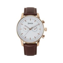 Zegarek Zemge Zegarek męski z kolekcji CLASSIC Brązowy/Rose Gold ZC1007 uniwersalny. Czerwone zegarki męskie Zemge. Za 332,10 zł.
