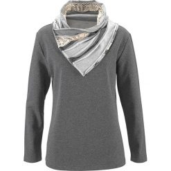 Bluza bonprix antracytowy melanż. Szare bluzy rozpinane damskie bonprix, melanż. Za 89,99 zł.