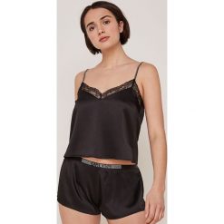 Undiz - Top piżamowy Blingbabiz. Czarne piżamy damskie Undiz, s, z aplikacjami, z poliesteru, bez kołnierzyka. Za 59,90 zł.