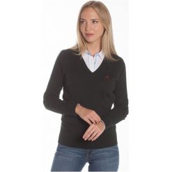 Polo Club C.H..A Sweter Damski M Ciemnozielony. Szare swetry klasyczne damskie Polo Club C.H..A, m, dekolt w kształcie v. W wyprzedaży za 239,00 zł.