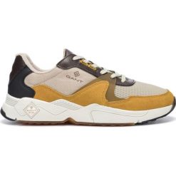 Gant Portland Tenisówki Żółty Brązowy Beżowy. Żółte trampki męskie GANT, bez wzorów, ze skóry, na sznurówki. Za 528,95 zł.